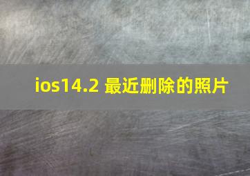 ios14.2 最近删除的照片